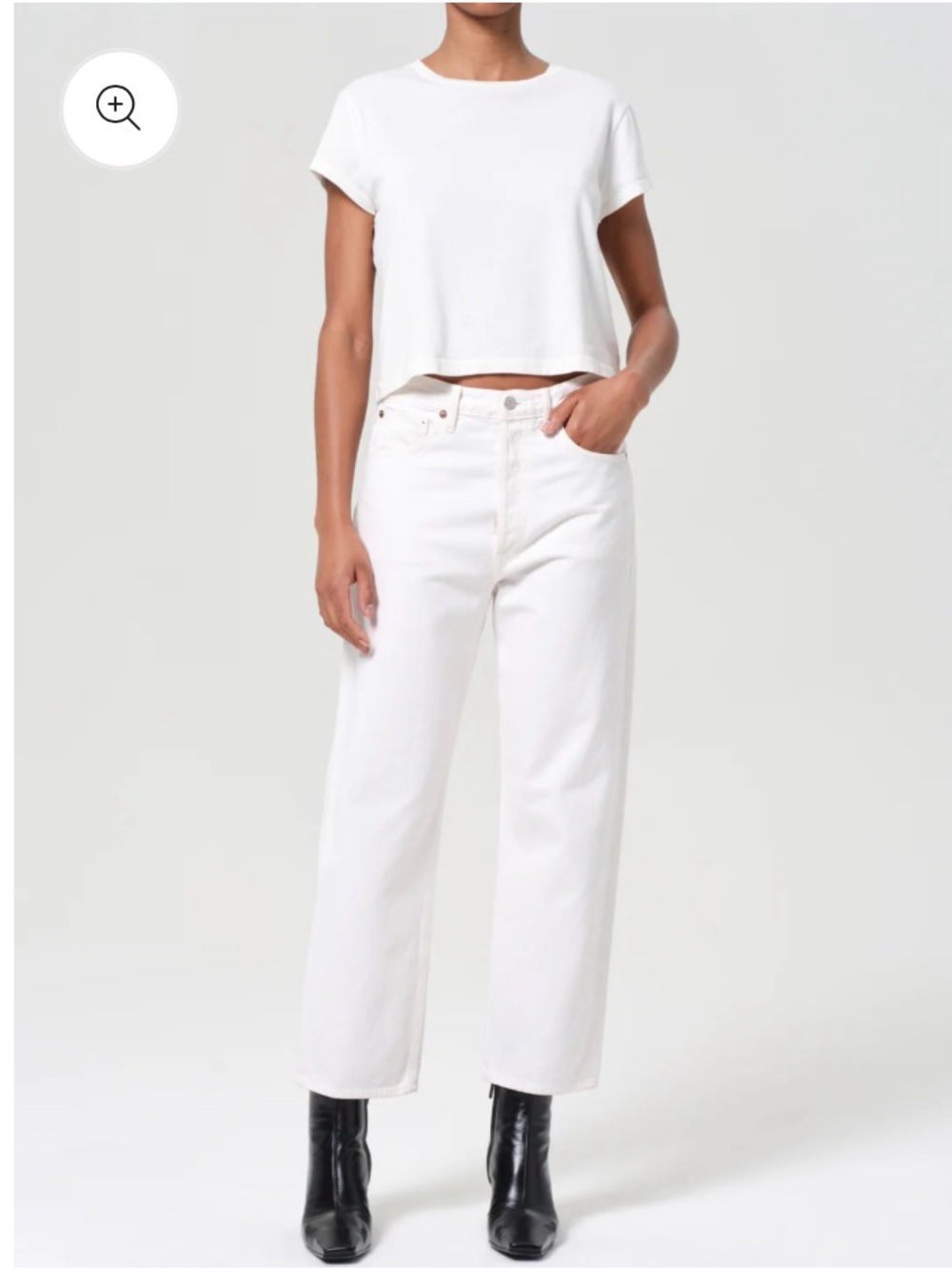 Agolde 90’s crop White High-Rise Jeans size 28